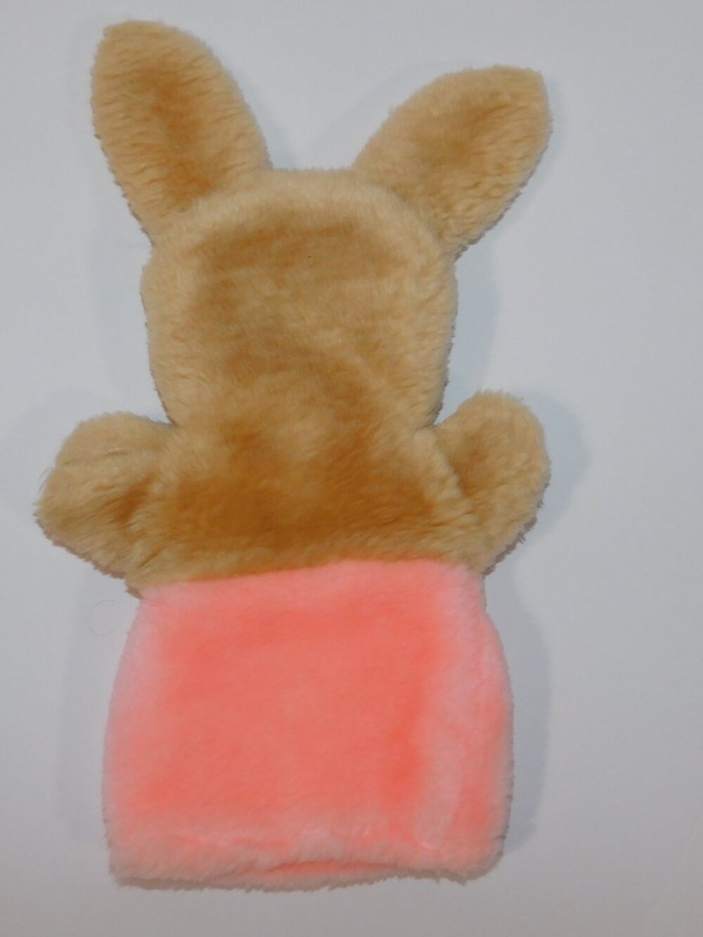 Vintage 70s Animal Fair Brown Pink Bunny Rabbit Plush hand Puppet 11" - Picture 5 of 6
